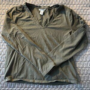 Athleta V Neck Cotton Long Sleeve